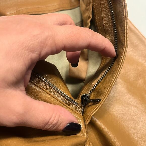 PacSun Tan '90s Faux Leather Pants XS - Picture 9 of 12